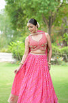 Rani Chinon Lehenga Set And Chinon Dupatta With Readymade Blouse