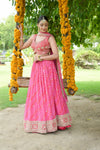 Rani Chinon Lehenga Set And Chinon Dupatta With Readymade Blouse