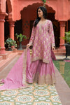 Gajari Tissue Readymade Sharara Set With Tissue Dupatta
