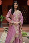 Gajari Tissue Readymade Sharara Set With Tissue Dupatta