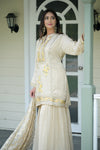 Tussar Tissue Readymade Sharara Set With Tissue Dupatta