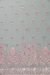 Mint Green Georgette Embroidered Unstitched Suit With Dupatta