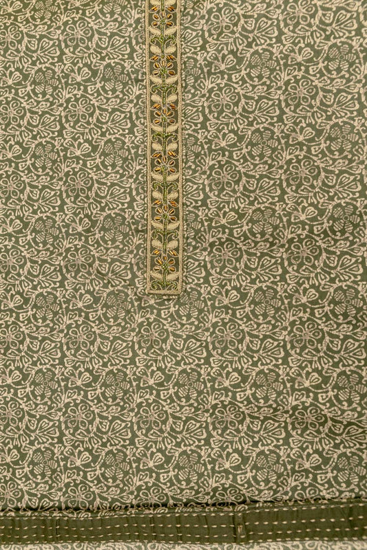 Pista Digital Printed Cotton Unstitched Suit With Dupatta