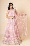 Gajari Net Lehenga Set With Readymade Blouse