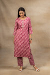 Mouvish Gajari Digital Printed Cotton Readymade Suit With Pant