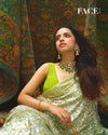 Pista Sequence & Swarovski Georgette Saree With Unstitched Blouse (Ft:-Nitanshi Goel)