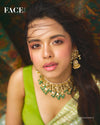 Pista Sequence & Swarovski Georgette Saree With Unstitched Blouse (Ft:-Nitanshi Goel)