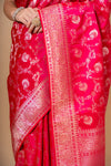 Timeless Elegance Rani Satin Silk Saree With Unstitched Blouse