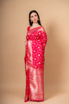 Timeless Elegance Rani Satin Silk Saree With Unstitched Blouse