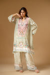 Pista Crepe Readymade Suit With Palazzo