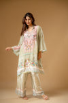 Pista Crepe Readymade Suit With Palazzo