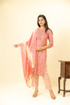 Gajari Cotton Readymade Suit And Pant With Cotton Dupatta