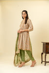 Tussar Cotton Readymade Suit And Pant With Organza Dupatta