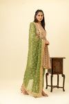 Tussar Cotton Readymade Suit And Pant With Organza Dupatta