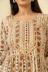 Tussar Cotton Readymade Suit And Pant With Organza Dupatta