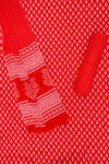 Red Digital Printed Cotton Unstitched Salwar Suit With Cotton Dupatta
