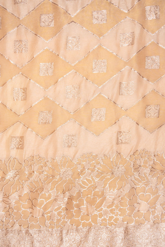 Tussar Woven Zari Cotton Unstitched Salwar Suit With Cotton Dupatta