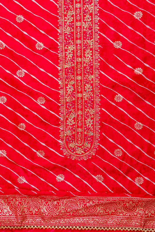 Timeless Elegance Rani Cotton Unstitched Salwar Kameez With Cotton Dupatta