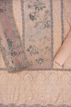 Chikoo Sequence & Threadwork Georgette Unstitched Salwar Suit With Georgette Dupatta