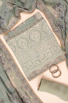 Mint Green Sequence & Threadwork Georgette Unstitched Salwar Suit With Georgette Dupatta