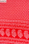Red Digital Printed Cotton Unstitched Salwar Suit With Cotton Dupatta