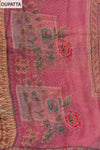 Mauve Mirror Sheet, Sequence, Threadwork & Floral Printed Cotton Unstitched Salwar Suit With Chiffon Dupatta