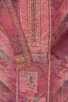 Mauve Mirror Sheet, Sequence, Threadwork & Floral Printed Cotton Unstitched Salwar Suit With Chiffon Dupatta