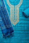 Timelessly Yours Sky Blue Cotton Unstitched Salwar Kameez With Cotton Dupatta