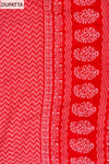Red Digital Printed Cotton Unstitched Salwar Suit With Cotton Dupatta