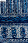 Navy Blue Digital Printed Cotton Unstitched Salwar Suit With Cotton Dupatta