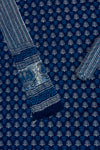Navy Blue Digital Printed Cotton Unstitched Salwar Suit With Cotton Dupatta