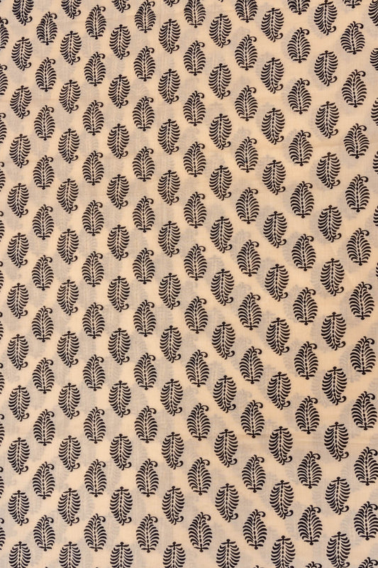 Tussar Black Digital Printed Cotton Unstitched Salwar Suit With Cotton Dupatta