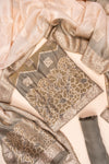 Mouse Woven Zari Cotton Unstitched Salwar Suit With Cotton Dupatta