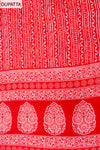 Red Digital Printed Cotton Unstitched Salwar Suit With Cotton Dupatta