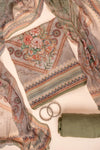 Pista Mirror Sheet, Threadwork & Digital Printed Cotton Unstitched Salwar Suit With Chiffon Dupatta