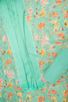 Royal Heritage Tea-green Organza Unstitched Salwar Kameez With Chiffon Dupatta