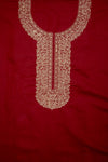Heritage Heirloom Maroon Cotton Unstitched Salwar Kameez With Cotton Dupatta