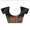Bold Statement Black Banarasi Silk Saree With Unstitched Blouse