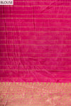 Charm Of Dark Gajari Khaddi Georgette Saree With Unstitched Blouse