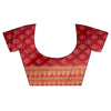 Regal And Radiant Garnet Cotton Saree With Unstitched Blouse