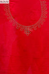 Heritage Heirloom Maroon Shimmer Saree With Unstitched Blouse