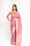 Glow Different In Gajari Khaddi Saree With Unstitched Blouse