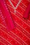 Rani Bead, Cutdana, Dabka, Sequence, Zarkan & Digital Printed Cotton Unstitched Salwar Suit With Cotton Dupatta