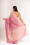 Glow Different In Gajari Khaddi Saree With Unstitched Blouse