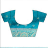 Soft Hues Rama Dola Saree With Unstitched Blouse