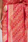 Timeless Elegance Rani Banarasi Silk Saree With Unstitched Blouse