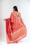 Timeless Elegance Rani Banarasi Silk Saree With Unstitched Blouse