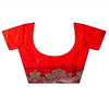 Grace Redefined Red Shimmer Saree With Unstitched Blouse