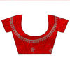 Grace Redefined Red Shimmer Saree With Unstitched Blouse