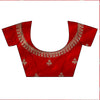 Grace Redefined Red Shimmer Saree With Unstitched Blouse